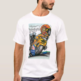 Valentino Rossi Caricature-racepiloot T-shirt