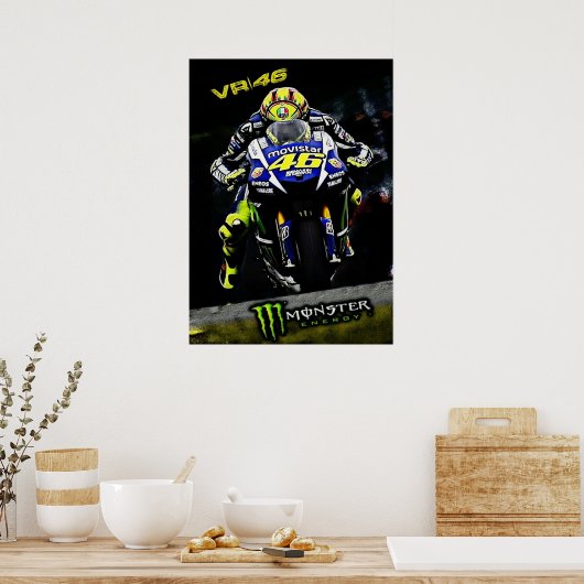 valentino rossi, moto gp legend,    the doctor 46, poster (Keuken)