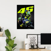 valentino rossi, moto gp legend, the doctor 46, poster (Thuiskantoor)
