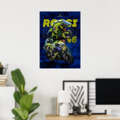 valentino rossi, moto gp legend, the doctor 46, poster (Thuiskantoor)