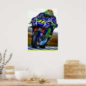 valentino rossi, moto gp legend,    the doctor 46, poster (Keuken)