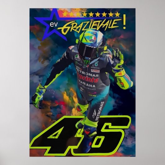 valentino rossi, moto gp legend, the doctor 46, poster (Voorkant)