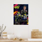 valentino rossi, moto gp legend,    the doctor 46, poster (Keuken)