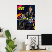 valentino rossi, moto gp legend,    the doctor 46, poster (Thuiskantoor)
