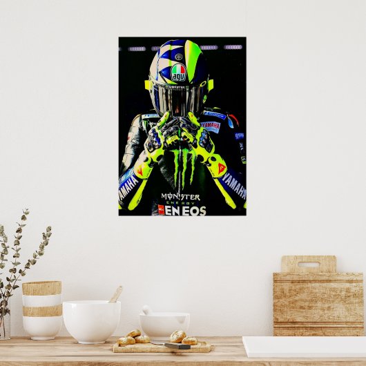 valentino rossi, moto gp legend,    the doctor 46, poster (Keuken)