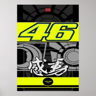 valentino rossi, moto gp legende, de dokter 46, poster