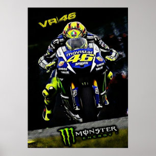 valentino rossi, moto gp legende, de dokter 46, poster