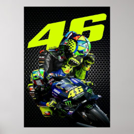valentino rossi, moto gp legende, de dokter 46, poster