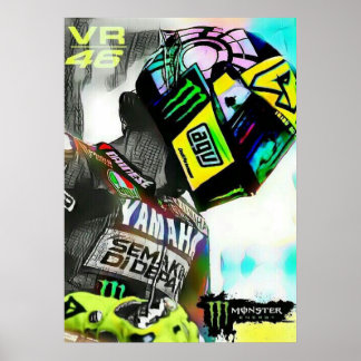 valentino rossi, moto gp legende, de dokter 46, poster