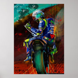 valentino rossi, moto gp legende, de dokter 46, poster