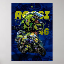 valentino rossi, moto gp legende, de dokter 46, poster