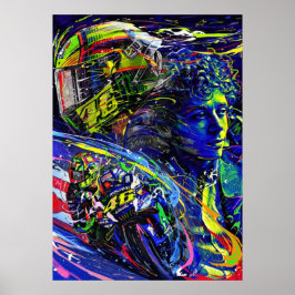 valentino rossi, moto gp legende, de dokter 46, poster