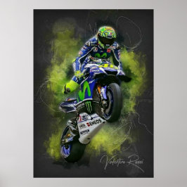valentino rossi, moto gp legende, de dokter 46, poster