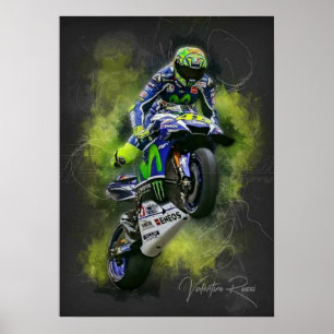 valentino rossi, moto gp legende, de dokter 46, poster