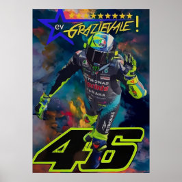 valentino rossi, moto gp legende, de dokter 46, poster