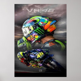 valentino rossi, moto gp legende, de dokter 46, poster