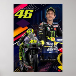 valentino rossi, moto gp legende, de dokter 46, poster