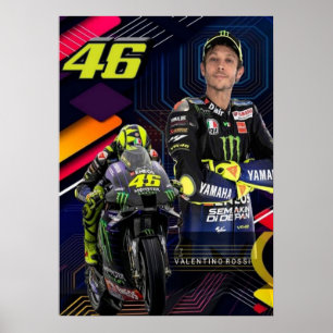 valentino rossi, moto gp legende, de dokter 46, poster