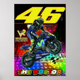 valentino rossi, moto gp legende, de dokter 46, poster