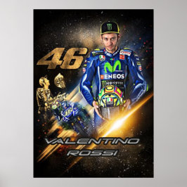 valentino rossi, moto gp legende, de dokter 46, poster