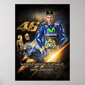 valentino rossi, moto gp legende, de dokter 46, poster