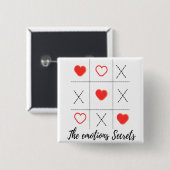 VALENTINS DAY Square button WITH GREAT VIBE (Voorkant /achterkant)
