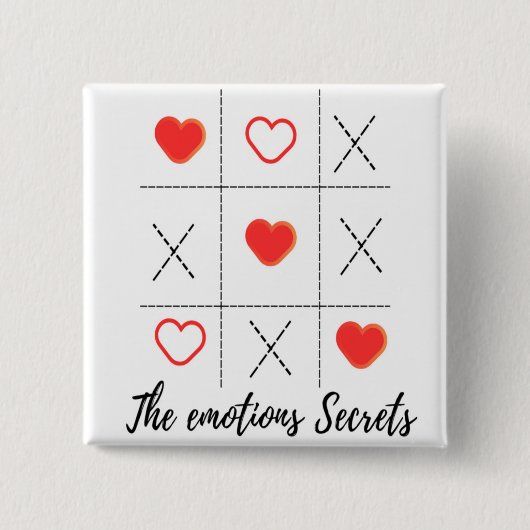 VALENTINS DAY Square button WITH GREAT VIBE (Voorkant)