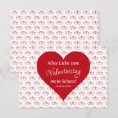 Valentinskarte: zwei rote Herzen -  (Voorkant / Achterkant)