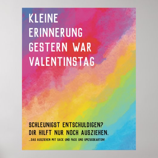 Valentinstag vergessen Poster (Voorkant)