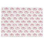 Valentinstag, zwei rote Herzen -  Groot Cadeauzakje (Achterkant)