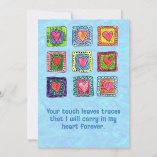 Valentinstagkarte mit handgemalten Doodle Herzen  Feestdagenkaart