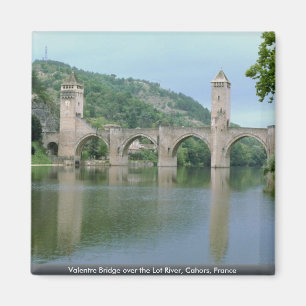 Valentre Bridge over de Lot, Cahors, Frankrijk Magneet