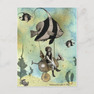 Valenzia & haar Angelfish Racer Briefkaart