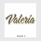 Valeria black gold Lettering Aufkleber Sticker (Vel)