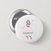 Valerie de Dancer Ronde Button 5,7 Cm (Voorkant /achterkant)