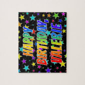 "VALERIE" First Name, Fun "HAPPY BIRTHDAY" Legpuzzel (Verticaal)
