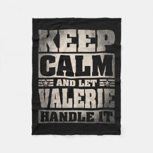 Valerie Naam Gepersonaliseerde Valerie Voornaam Fleece Deken