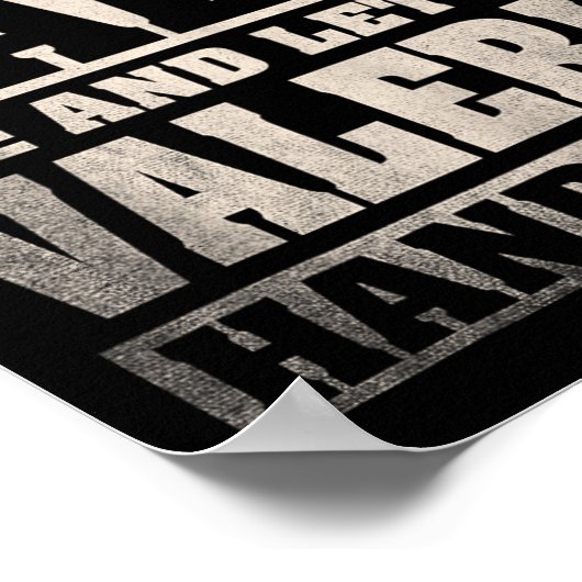 Valerie Naam Gepersonaliseerde Valerie Voornaam Poster (Hoek)