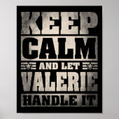 Valerie Naam Gepersonaliseerde Valerie Voornaam Poster (Voorkant)