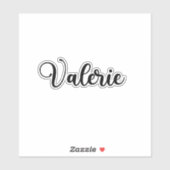 Valerie Naam - Handgeschreven kalligrafie Sticker (Vel)