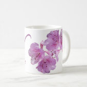  Valerie naam roze bloemenboho fun Koffiemok (Voorkant rechts)