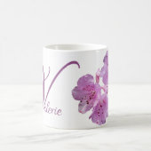  Valerie naam roze bloemenboho fun Koffiemok (Center)