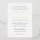 Valerie Traditionele bruiloft Folie Uitnodiging (Voorkant)