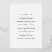 Valerie Traditionele bruiloft Folie Uitnodiging (Achterkant)