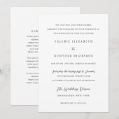 Valerie Traditionele bruiloft Kaart (Voorkant / Achterkant)