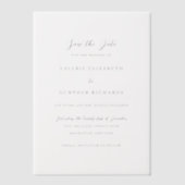 Valerie Traditionele bruiloft Save the Date Vellum Uitnodigingen (Voorkant)