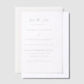 Valerie Traditionele bruiloft Save the Date Vellum Uitnodigingen (Offset)