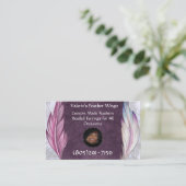 Valerie's Feather Wings Visitekaartje (Staand voorkant)