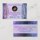 Valerie's Feather Wings Visitekaartje (Voorkant / Achterkant)