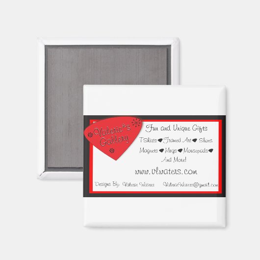 Valerie's Gallery Logo Magnet (Voorkant / Achterkant)